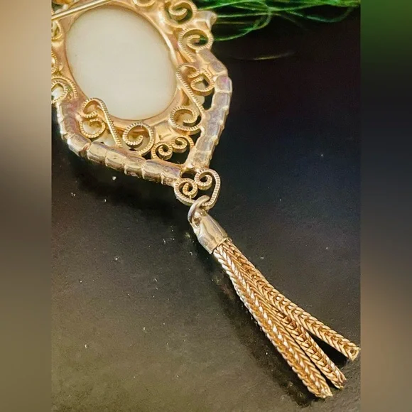 Vintage Victorian Gold and Turquoise Brooch - Picture 4 of 5